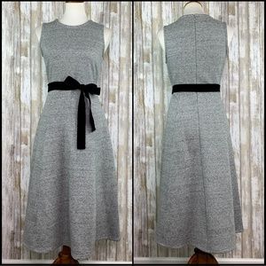 J Crew NWT Gray A-Line Velvet Tie Dress Size 4